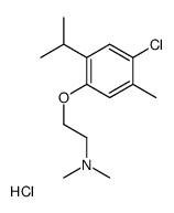 2-(4-chloro-5-methyl-2-propan-2-ylphenoxy)-N,N-dimethylethanamine,hydrochloride Structure