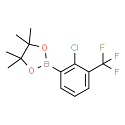 2-Chloro-3-(trifluoromethyl)phenylboronic acid pinacol ester结构式