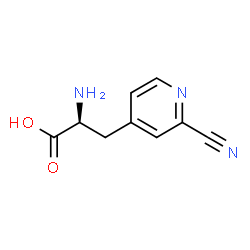 4-Pyridinepropanoicacid,-alpha--amino-2-cyano-,(S)-(9CI) structure