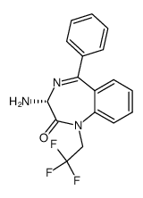 3R-3-Amino-2-oxo-5-phenyl-1- (2,2,2-trifluoroethyl)-2,3 -dihydro-1H-benzo[e][1,4]diazepine结构式