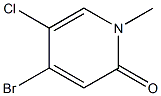 4-bromo-5-chloro-1-methylpyridin-2(1H)-one结构式