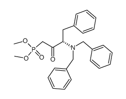 ((S)-3-Dibenzylamino-2-oxo-4-phenyl-butyl)-phosphonic acid dimethyl ester结构式