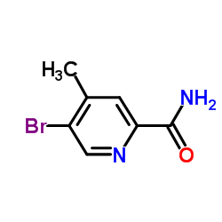 5-溴-4-甲基吡啶-2-羧酰胺结构式