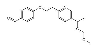 4-(2-(5-(1-(methoxymethoxy)ethyl)pyridin-2-yl)ethoxy)benzaldehyde结构式