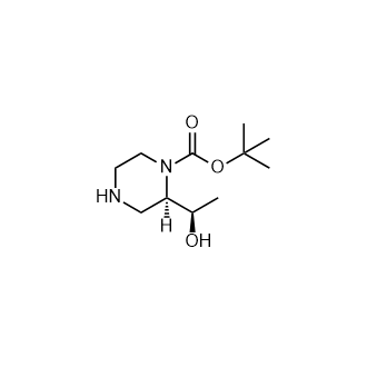 (R)-tert-Butyl 2-((R)-1-hydroxyethyl)piperazine-1-carboxylate Structure