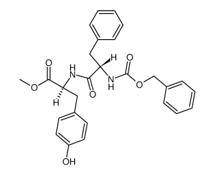 (S)-methyl 2-((S)-2-(((benzyloxy)carbonyl)amino)-3-phenylpropanamido)-3-(4-hydroxyphenyl)propanoate结构式