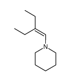 1-piperidino-2-ethyl-1-butene结构式