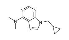 9-(cyclopropylmethyl)-N,N-dimethylpurin-6-amine Structure