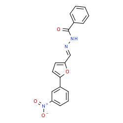 N-[(E)-[5-(3-nitrophenyl)furan-2-yl]methylideneamino]benzamide结构式