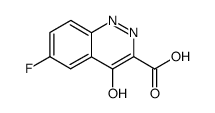 6-fluoro-4-oxo-1,4-dihydro-cinnoline-3-carboxylic acid结构式