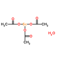 Tris(acetato-κO)scandium hydrate (1:1) Structure