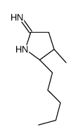 (2R,3R)-3-methyl-2-pentyl-3,4-dihydro-2H-pyrrol-5-amine结构式