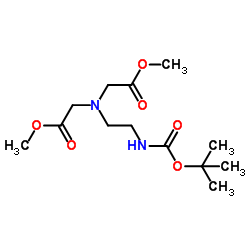 2,2'-((2-((叔丁氧基羰基)氨基)乙基)氮杂二基)二乙酸二甲酯结构式