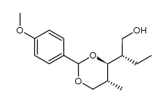 (2S)-2-((4R,5R)-2-(4-methoxyphenyl)-5-methyl-1,3-dioxan-4-yl)butan-1-ol结构式
