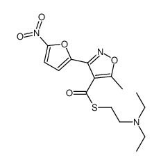 S-[2-(diethylamino)ethyl] 5-methyl-3-(5-nitrofuran-2-yl)-1,2-oxazole-4-carbothioate Structure