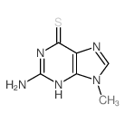 6H-Purine-6-thione,2-amino-1,9-dihydro-9-methyl- Structure