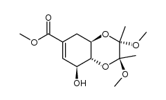 (2S,3S,4aR,8S,8aR)-methyl 8-hydroxy-2,3-dimethoxy-2,3-dimethyl-2,3,4a,5,8,8a-hexahydrobenzo[b][1,4]dioxine-6-carboxylate结构式