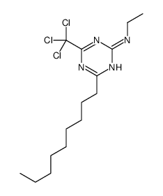 N-ethyl-4-nonyl-6-(trichloromethyl)-1,3,5-triazin-2-amine结构式