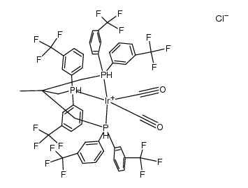 [Ir(CO)2(CH3C(CH2P(m-CF3C6H4)2)3)]Cl Structure