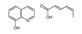 8-hydroxyquinolinium (E,E)-hexa-2,4-dienoate structure