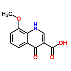 4-羟基-8-甲氧基喹啉-3-羧酸结构式
