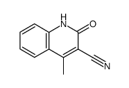 4-甲基-2-氧代-1,2-二氢喹啉-3-甲腈结构式