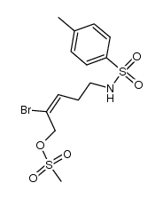 (E)-2-bromo-5-[N-(4-methylphenylsulfonyl)amino]-pent-2-en-1-yl methylsulfonate结构式