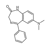7-(Dimethylamino)-1,3-dihydro-5-phenyl-2H-1,4-benzodiazepine-2-one结构式