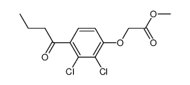 Acetic acid, [2,3-dichloro-4-(1-oxobutyl)phenoxy]-, Methyl ester结构式