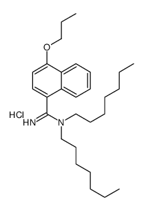 diheptyl-(4-propoxynaphthalene-1-carboximidoyl)azanium,chloride结构式