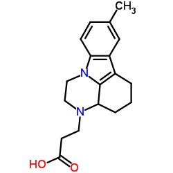 3-(8-Methyl-1,2,3a,4,5,6-hexahydro-3H-pyrazino[3,2,1-jk]carbazol-3-yl)propanoic acid结构式