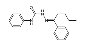 N-phenyl-2-(1-phenylpentylidene)hydrazinecarboxamide Structure