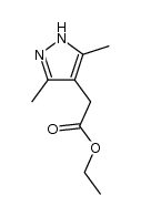 (3,5-dimethyl-1H-pyrazol-4-yl)acetic acid ethyl ester Structure