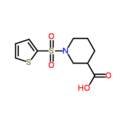1-(THIOPHENE-2-SULFONYL)-PIPERIDINE-3-CARBOXYLIC ACID结构式