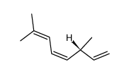 (3R,4Z)-3,7-Dimethyl-1,4,6-octatriene Structure