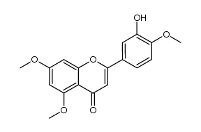 3'-Hydroxy-5,7,4'-trimethoxyflavone Structure