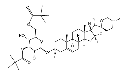 diosgen-3-yl 3,6-di-O-pivaloyl-β-D-glucopyranoside结构式