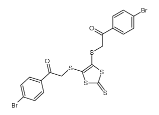 1-(4'-bromophenyl)-2-{5-[(2-(4-bromophenyl)-2-oxoethyl)sulfanyl]-2-thioxo-1,3-dithiol-4-ylsulfanyl}ethanone结构式