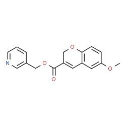 3-Pyridinylmethyl 6-methoxy-2H-chromene-3-carboxylate结构式