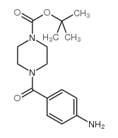 4-(4-氨基苯甲酰基)四氢-1(2H)-吡嗪羧酸叔丁酯结构式
