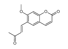 7-Methoxy-6-[(E)-3-oxo-1-butenyl]-2H-1-benzopyran-2-one structure