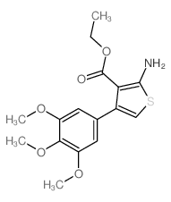 ethyl 2-amino-4-(3,4,5-trimethoxyphenyl)thiophene-3-carboxylate结构式