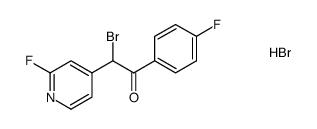 2-bromo-1-(4-fluorophenyl)-2-(2-fluoro-pyridin-4-yl)ethanone hydrobromide结构式