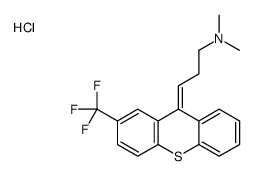 (Z)-N,N-dimethyl-3-[2-(trifluoromethyl)-9H-thioxanthen-9-ylidene]propylamine hydrochloride结构式