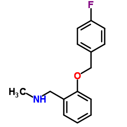 1-{2-[(4-Fluorobenzyl)oxy]phenyl}-N-methylmethanamine结构式