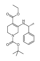 (R)-N-Boc-4-ethyloxycarbonyl-3-(1-phenylethylamino)-5,6-dihydropyridine结构式