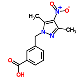 3-[(3,5-Dimethyl-4-nitro-1H-pyrazol-1-yl)methyl]benzoic acid Structure