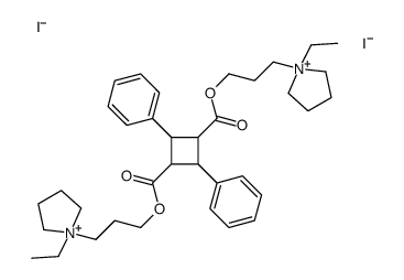 bis[3-(1-ethylpyrrolidin-1-ium-1-yl)propyl] 2,4-diphenylcyclobutane-1,3-dicarboxylate,diiodide Structure
