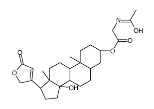 [(3S,5R,10S,13R,14S,17R)-14-hydroxy-10,13-dimethyl-17-(5-oxo-2H-furan-3-yl)-1,2,3,4,5,6,7,8,9,11,12,15,16,17-tetradecahydrocyclopenta[a]phenanthren-3-yl] 2-acetamidoacetate结构式