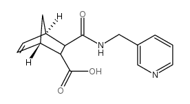 2-(pyridin-3-ylmethylcarbamoyl)bicyclo[2.2.1]hept-5-ene-3-carboxylic acid结构式